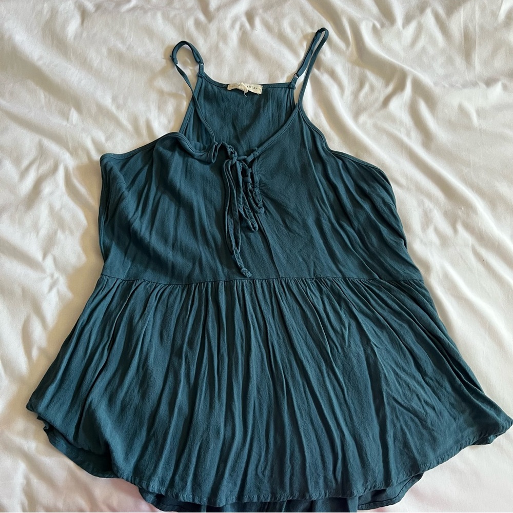 LA hearts flowy teal tank top size L